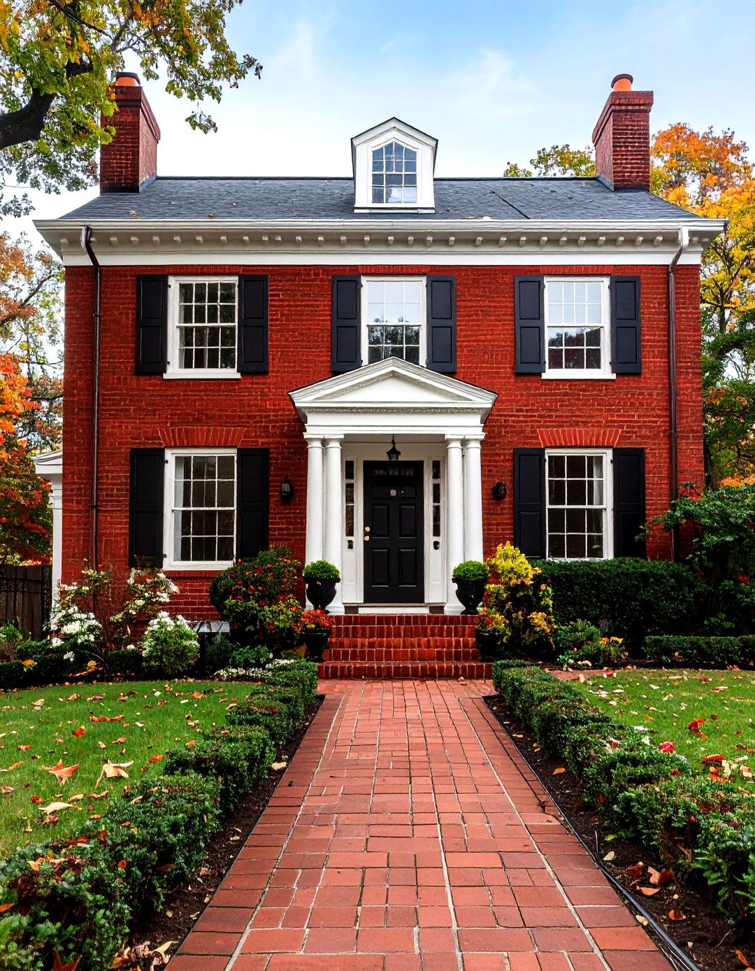 Classic Red Brick Toned Exterior House Colors - 20 Exterior House Colors & Inspiration