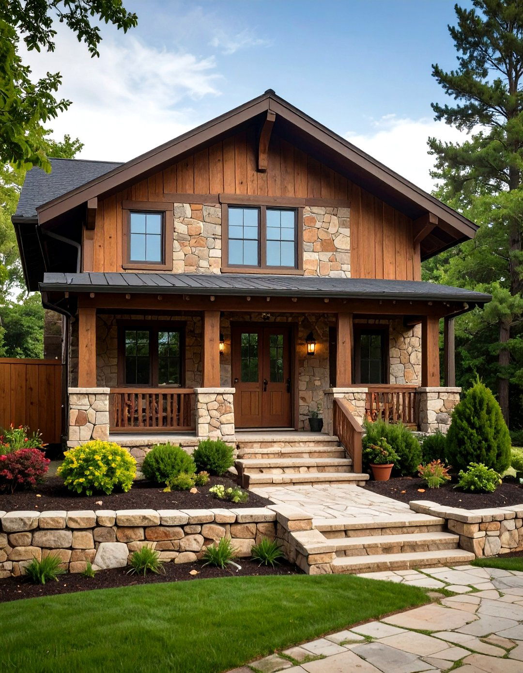Classic Rustic Stone Facade - 20 Stone Exterior Home Ideas