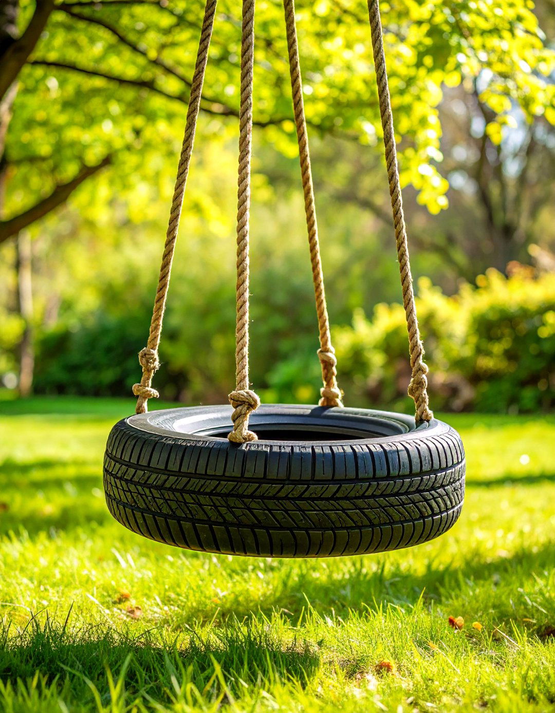Classic Vertical Tire Swing - 20 Tire Swing Ideas