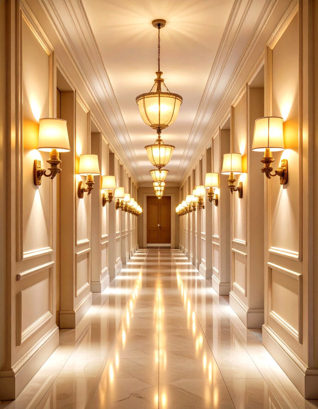 Classic Wall Sconces to Frame the Hallway - 20 Hallway Lighting Ideas