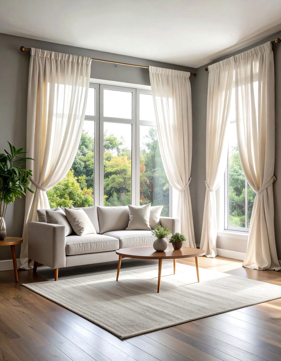 Classic White Curtains for Gray Walls - 20 What Color Curtains Go With Gray Walls