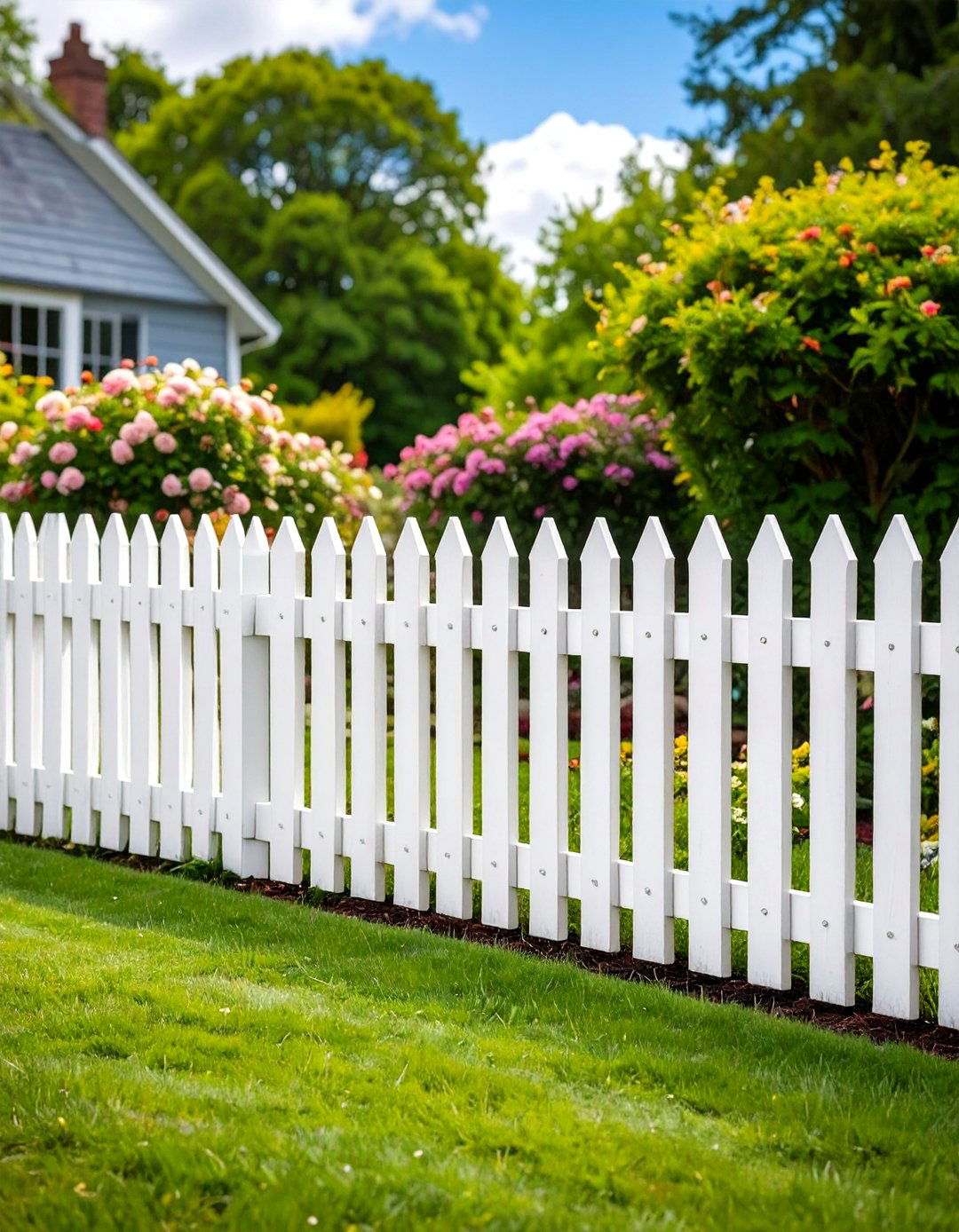 Classic White Garden Fence Colour - 20 Garden Fence Colour Ideas