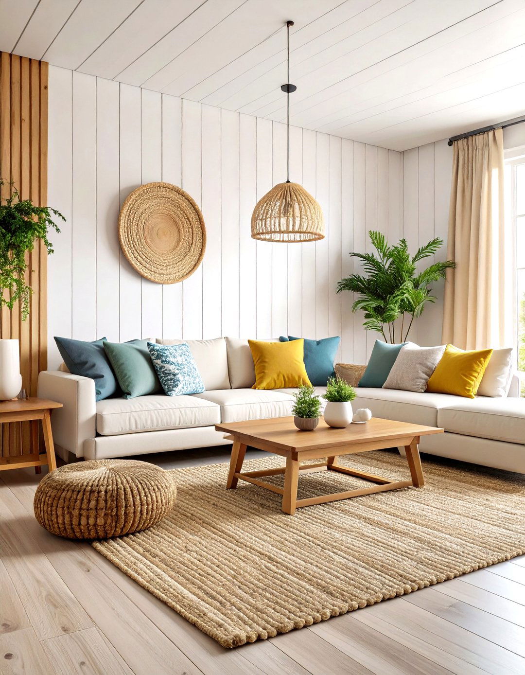 Classic White Horizontal Shiplap Accent Wall - 20 Shiplap Living Room Ideas