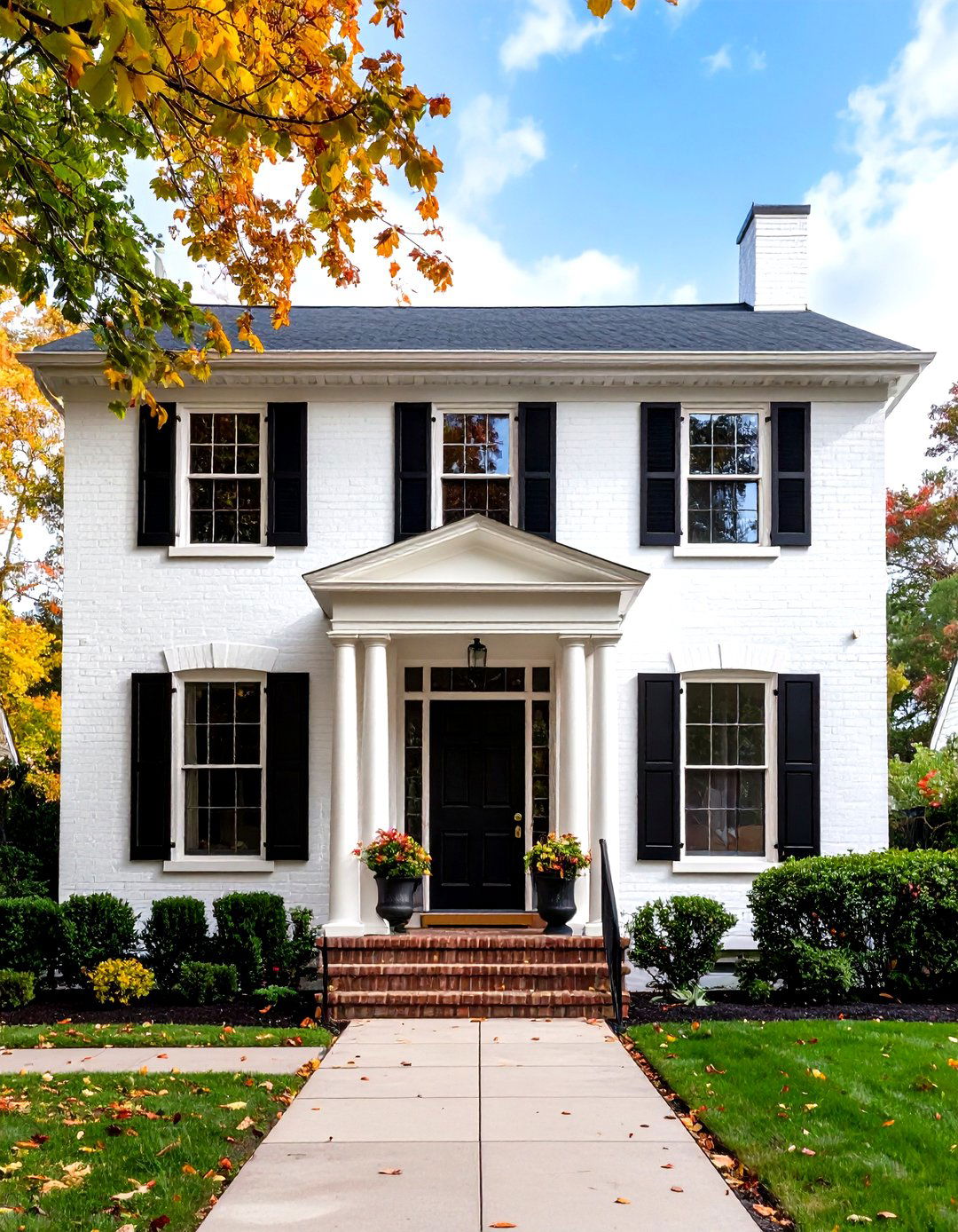 Classic White Painted Brick Houses - 20 Painted Brick Houses