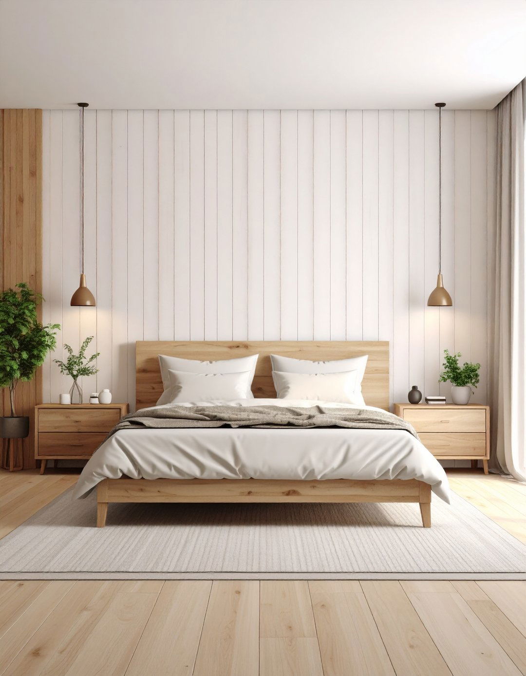 Classic White Shiplap Walls - 20 Shiplap Bedroom Ideas