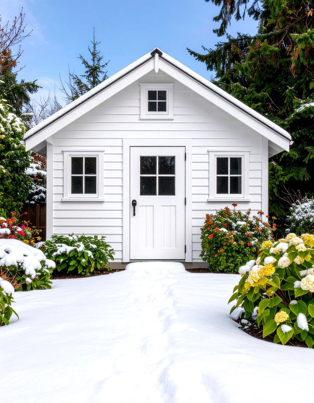 Classic White Snowbound - 20 Shed Color Ideas
