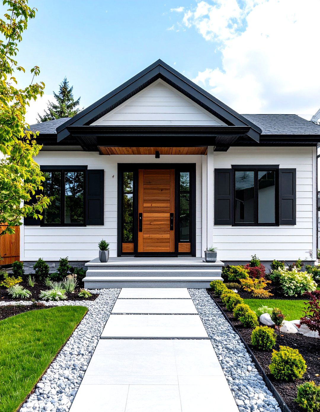 Classic White and Black Exterior Color Palette for Small Homes - 20 Exterior Color Palettes for Small Homes