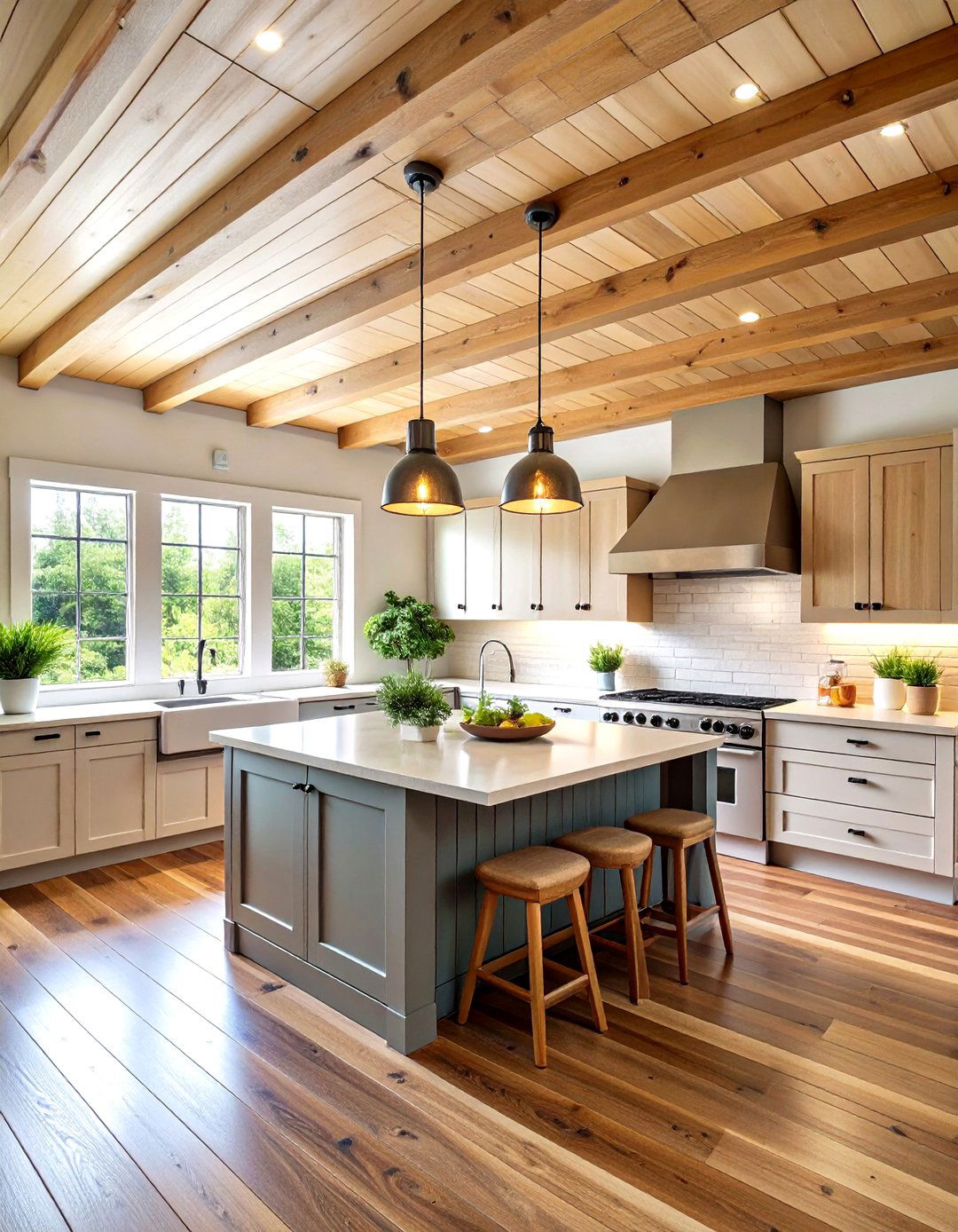 Classic Wood Shiplap Ceiling Design