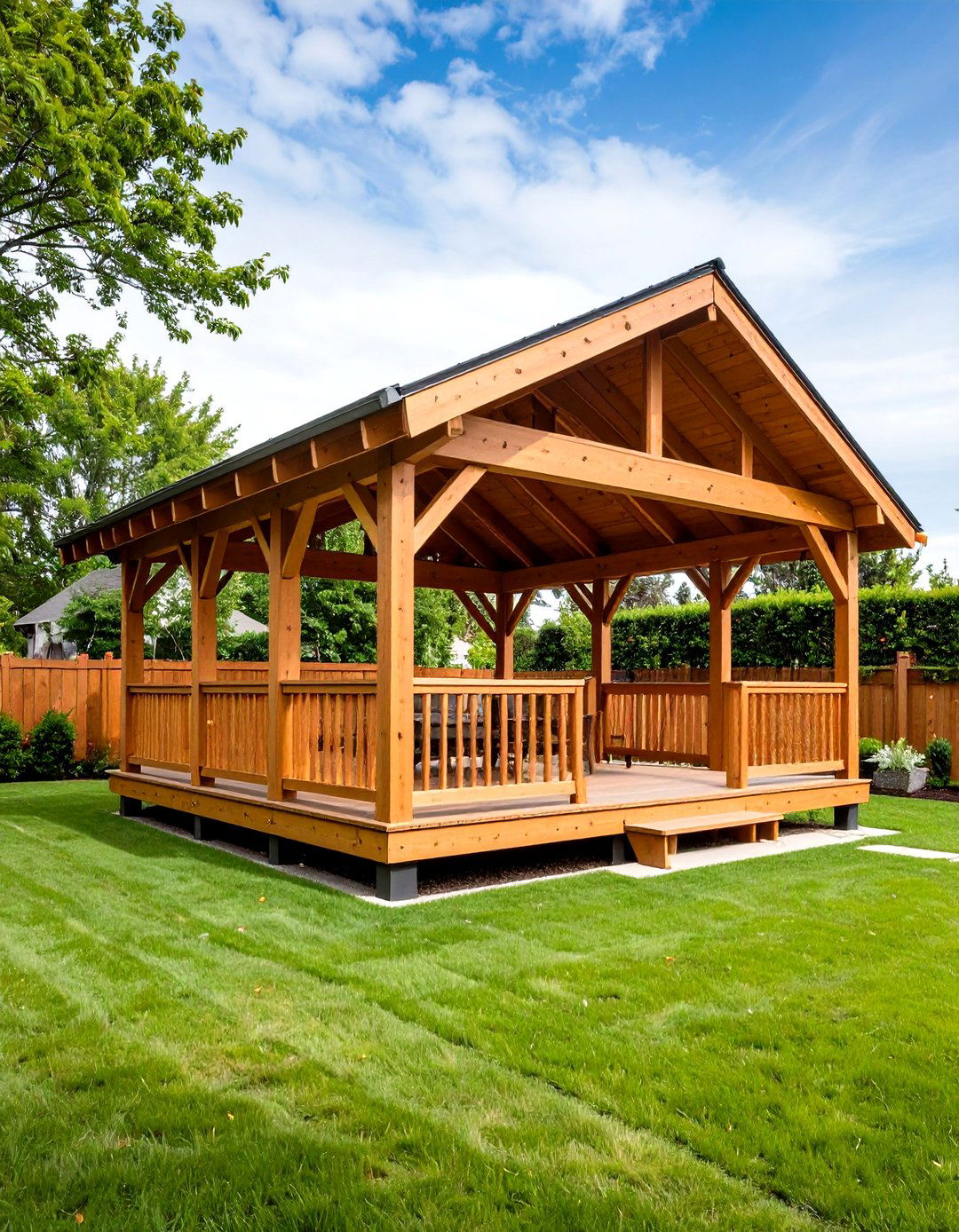 Classic Wooden Outdoor Pavilion - 20 Outdoor Pavilion Ideas