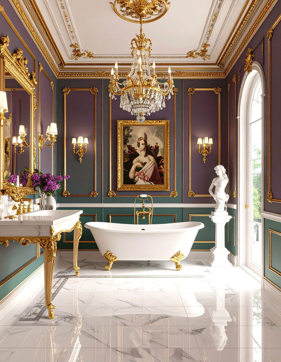 Classical Art Maximalist Bathroom - 20 Maximalist Bathroom Design Ideas