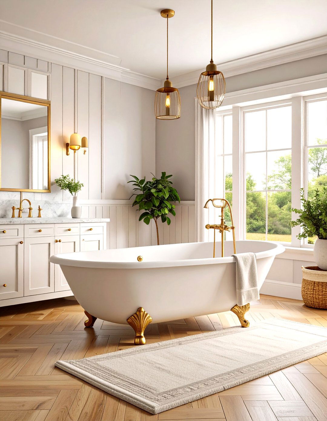 Clawfoot Elegance Modern Farmhouse Bathroom - 20 Modern Farmhouse Bathroom Ideas