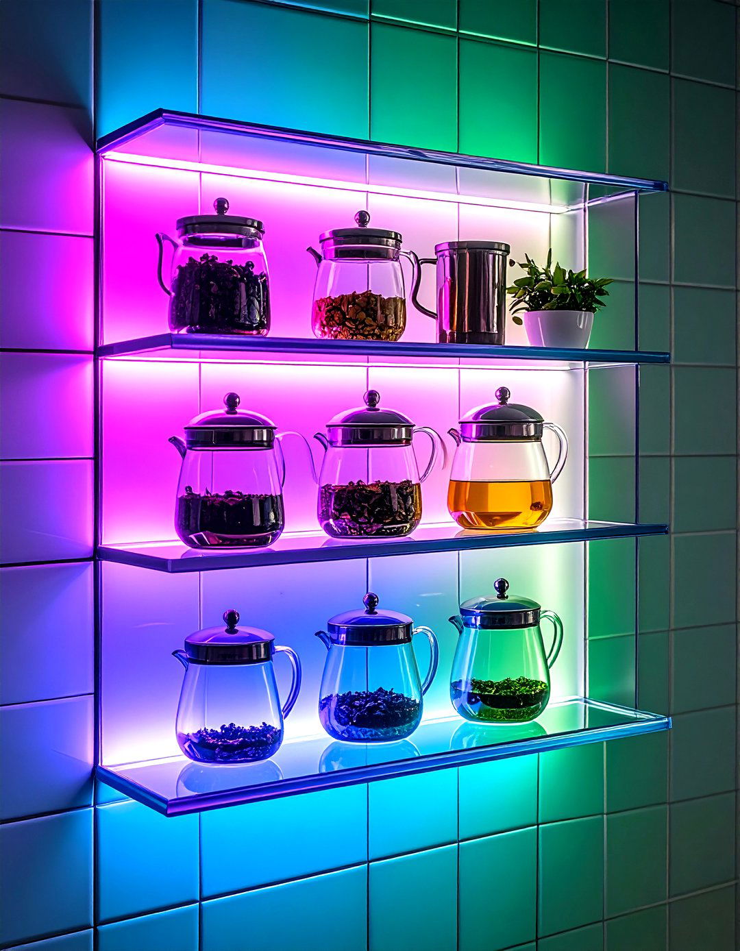 Clear Acrylic Floating Shelves for Effortless Lightness - 20 Floating Shelves Ideas