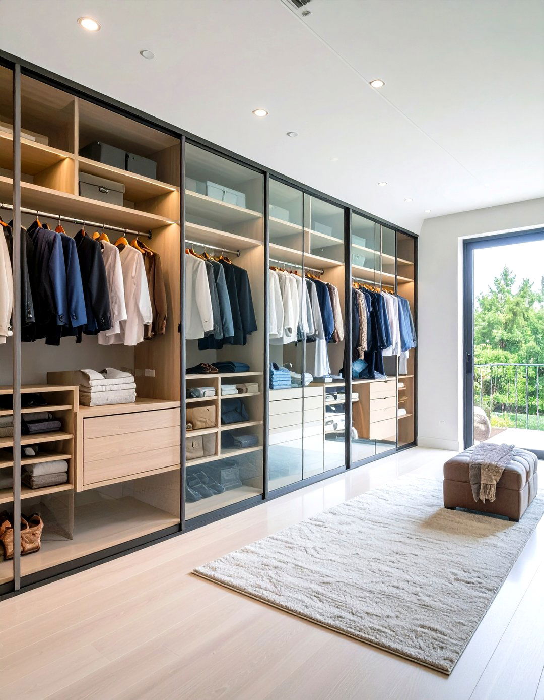 Clear Glass Panel Closet Doors - 20 closet door ideas
