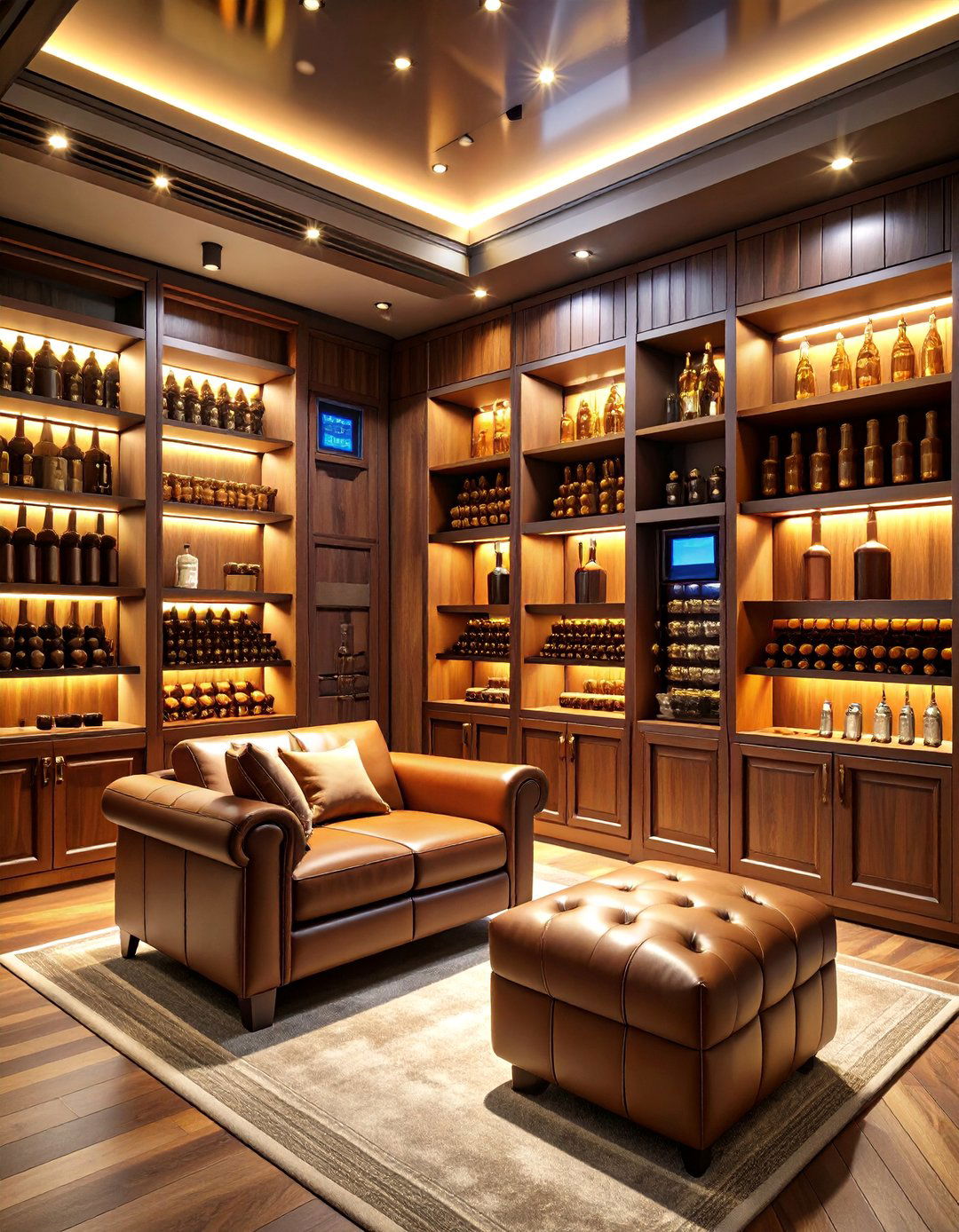 Climate Controlled Cigar Room with Advanced Systems - 20 Cigar Room Ideas