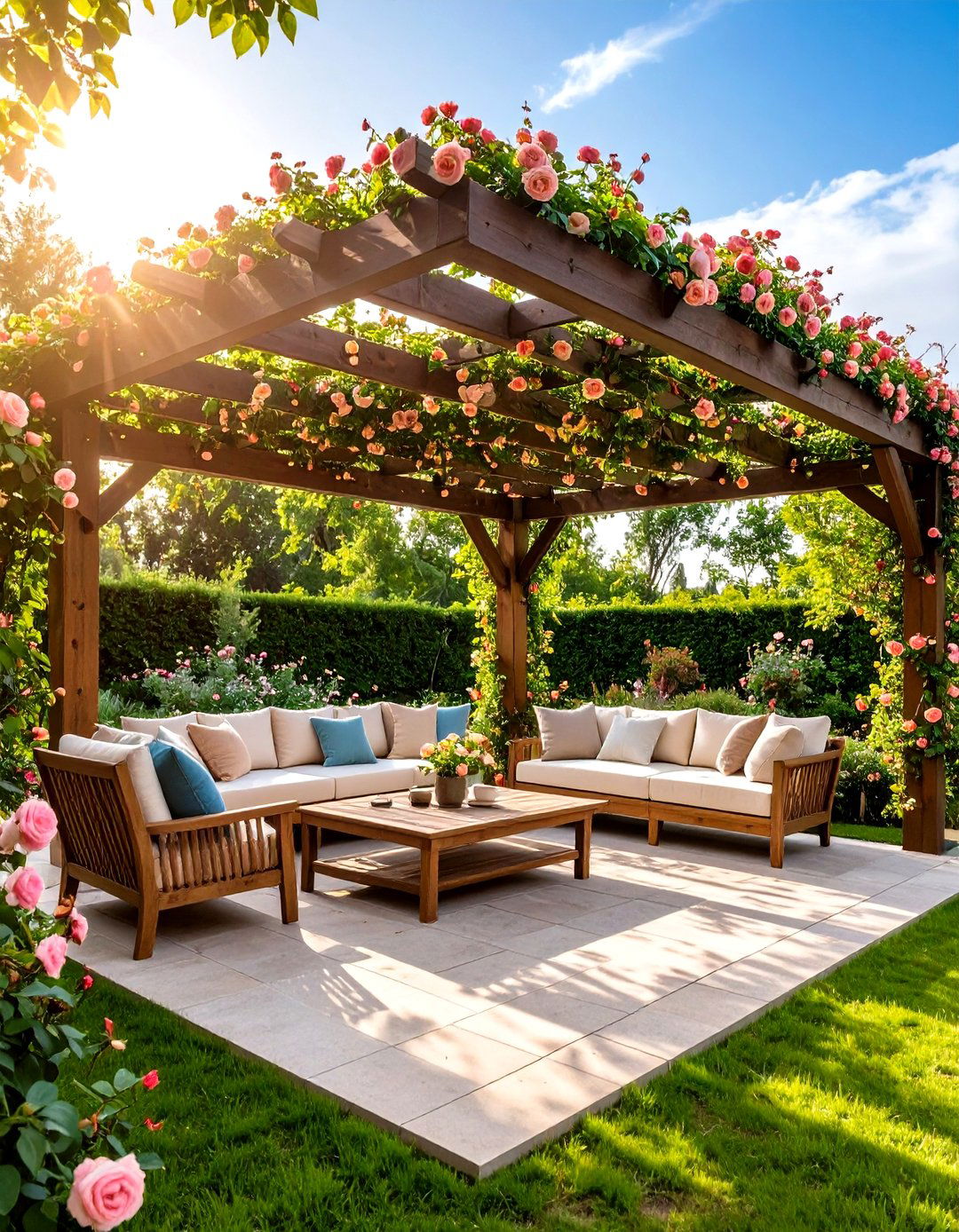 Climbing Rose Pergola Paradise - 20 Rose Garden Ideas