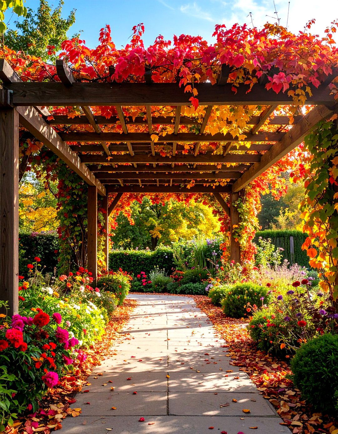 Climbing Vine Pergola Shade Garden - 20 Pergola Shade Ideas