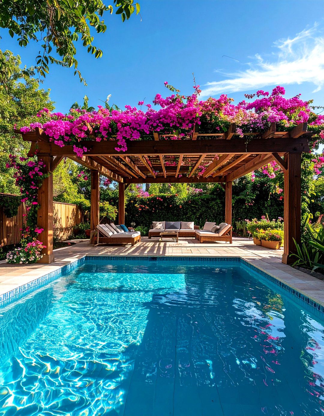 Climbing Vine Pool Shade Gardens - 20 Pool Shade Ideas