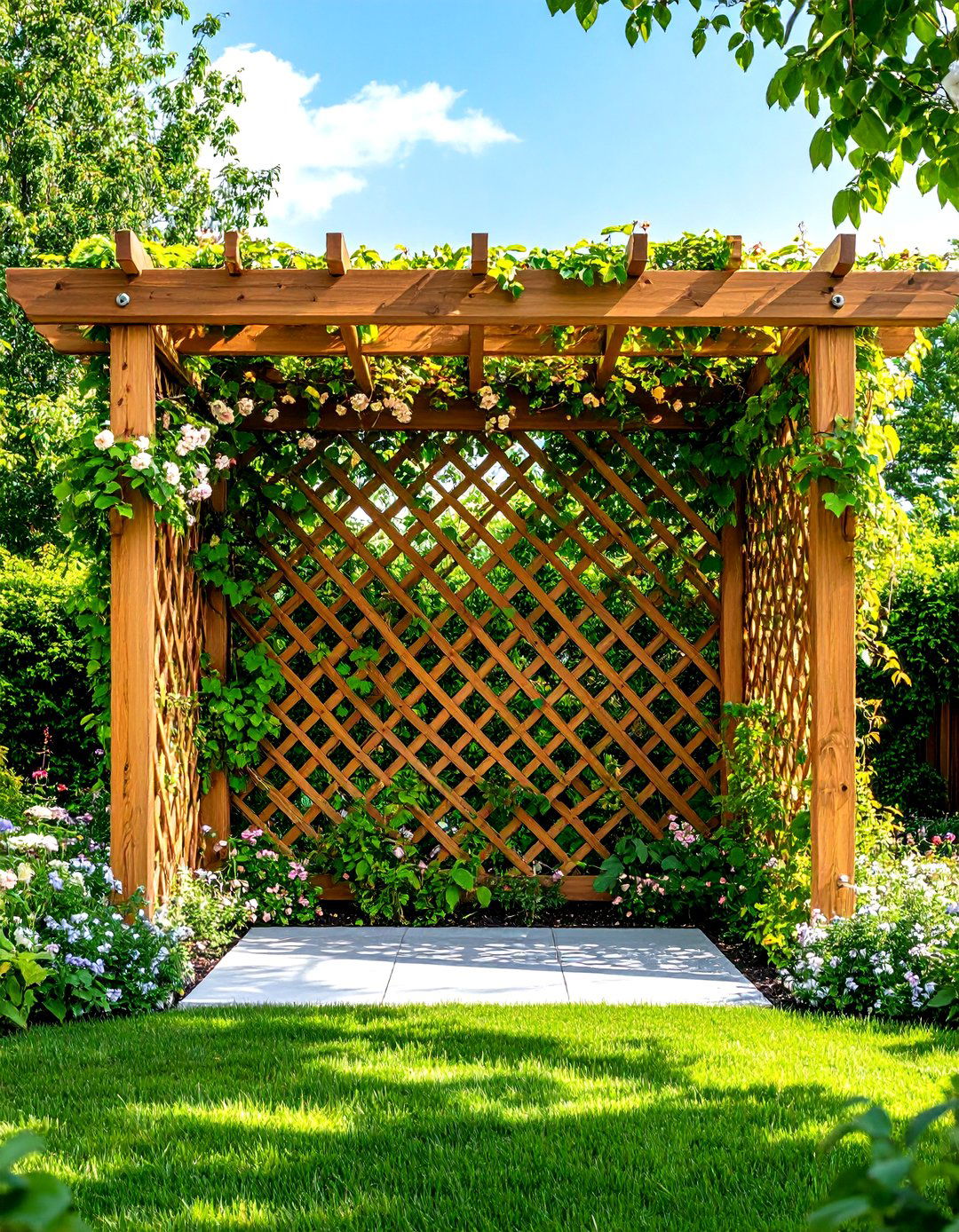 Climbing Vine Trellis Outdoor Privacy Screen - 20 Outdoor Privacy Screen Ideas