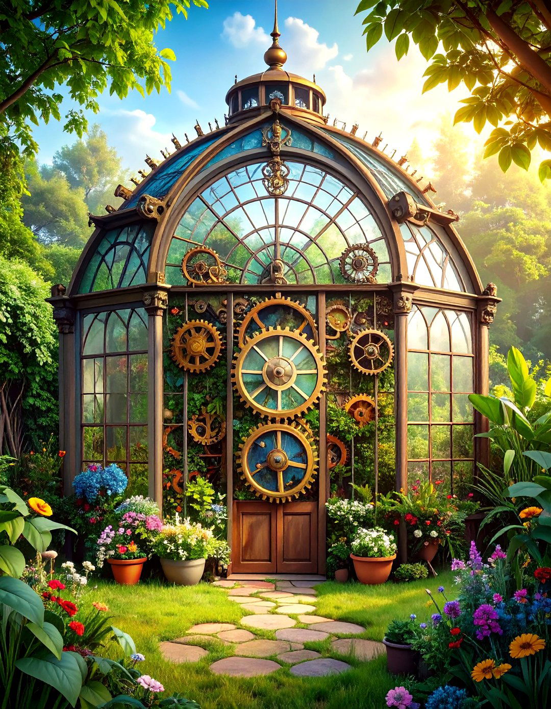 Clockwork Mechanical Fantasy Greenhouse - 20 Fantasy Greenhouse Ideas