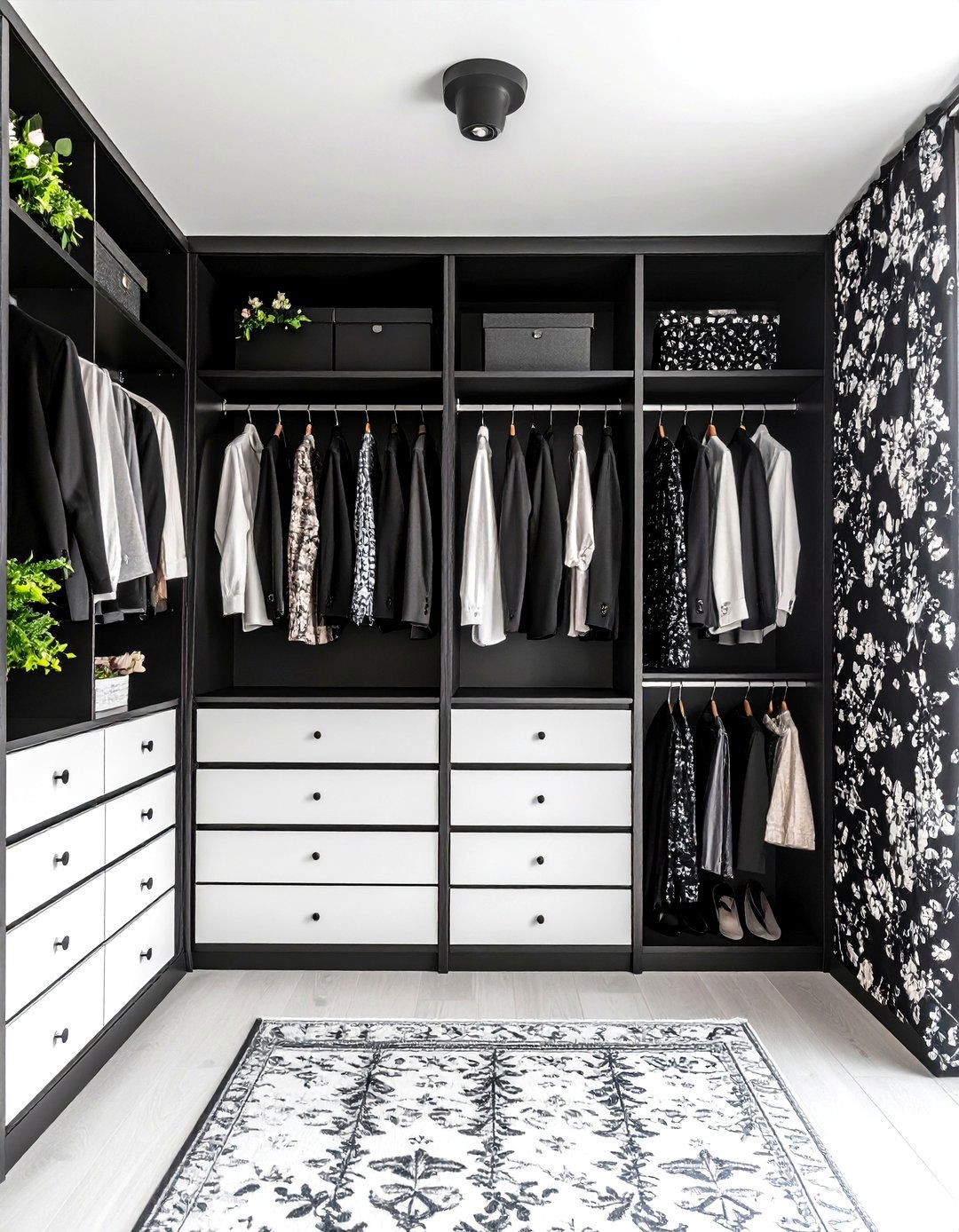 Closet Black and White Wallpaper - 20 Closet Wallpaper Ideas