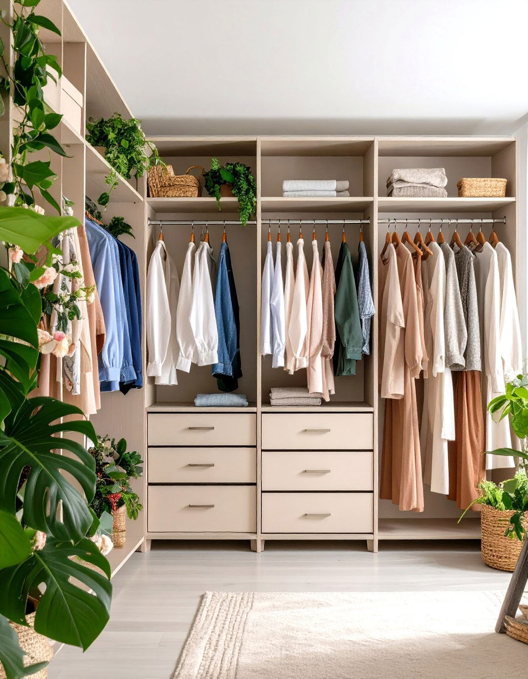 Closet Botanical Floral Wallpaper - 20 Closet Wallpaper Ideas