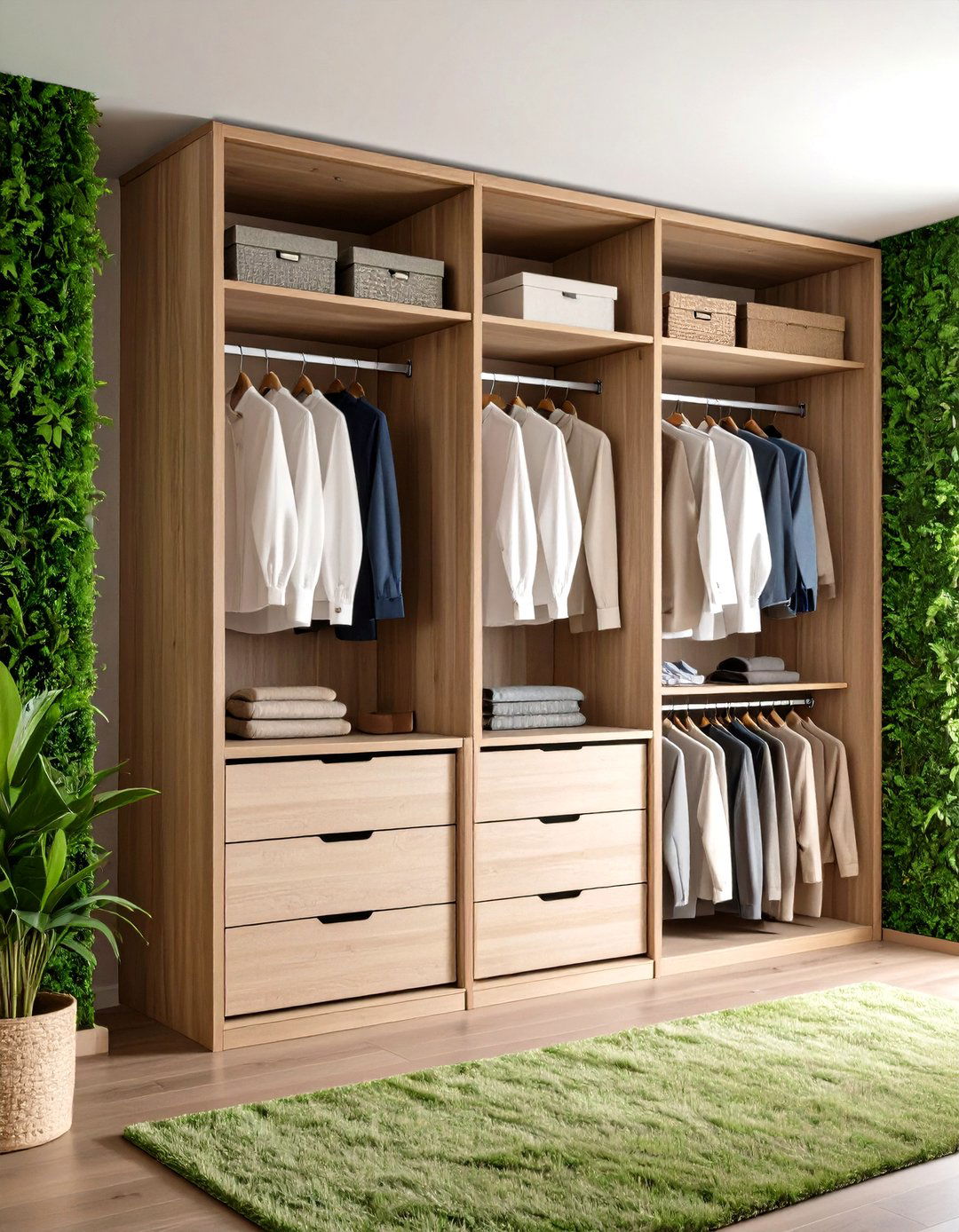 Closet Grasscloth Texture Wallpaper - 20 Closet Wallpaper Ideas