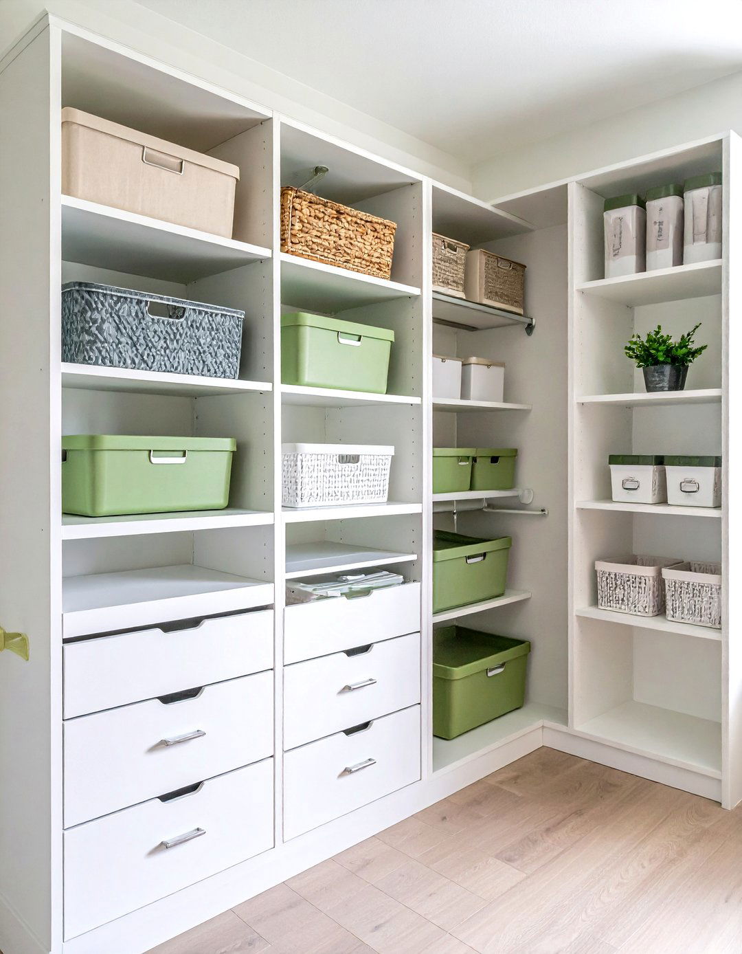 Closet Shelving with Storage Bins - 20 Closet Shelving Ideas
