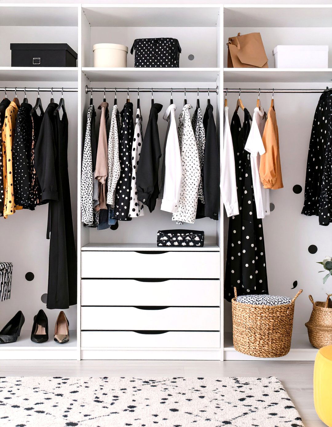 Closet Spotted Polka Dot Wallpaper - 20 Closet Wallpaper Ideas