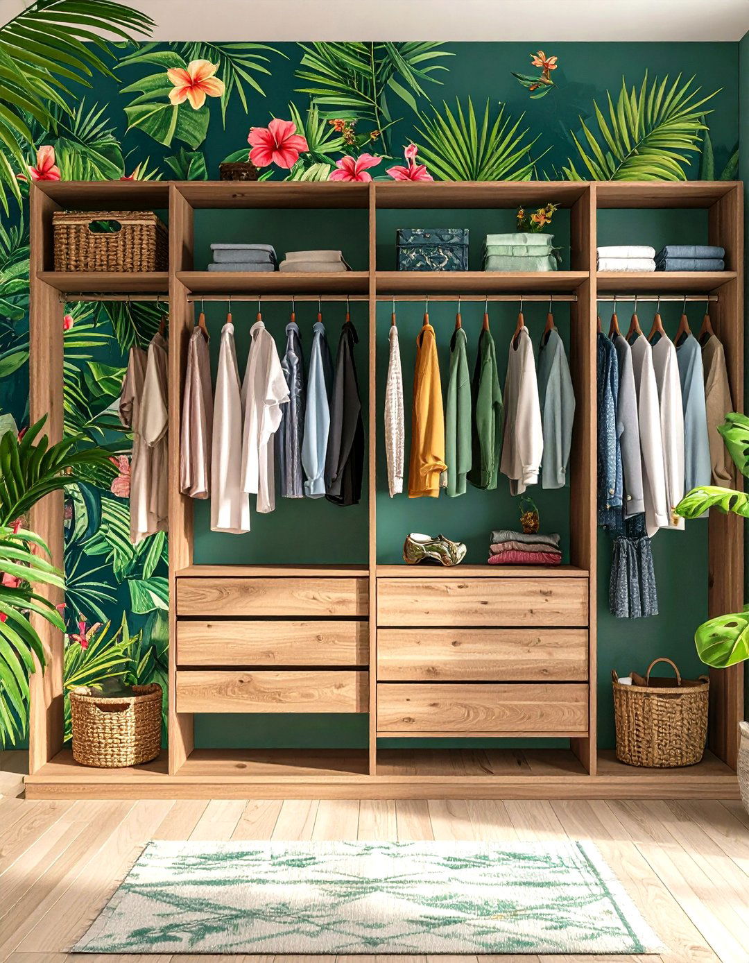 Closet Tropical Theme Wallpaper - 20 Closet Wallpaper Ideas