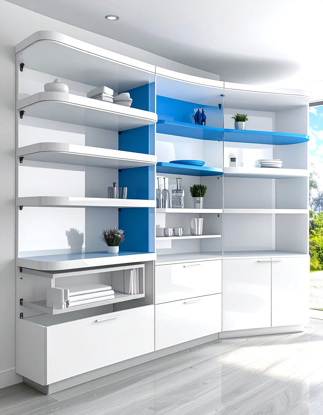 Cloud Series Blind Corner Kitchen Cabinet Pull Out - 20 Blind Corner Kitchen Cabinet Ideas