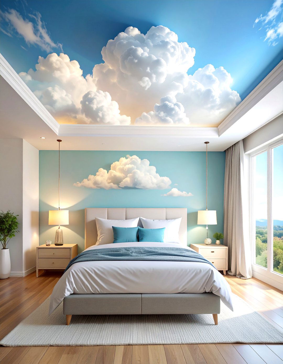 Cloud Themed Bedroom Ceiling Paint Techniques - 20 Cloud Themed Bedroom Ideas