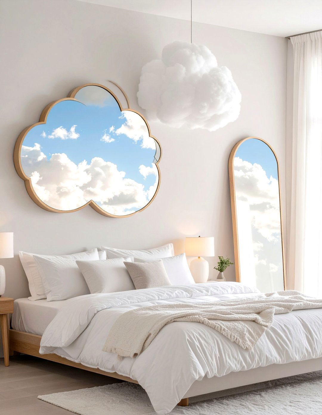 Cloud Themed Bedroom Mirror Accessories - 20 Cloud Themed Bedroom Ideas