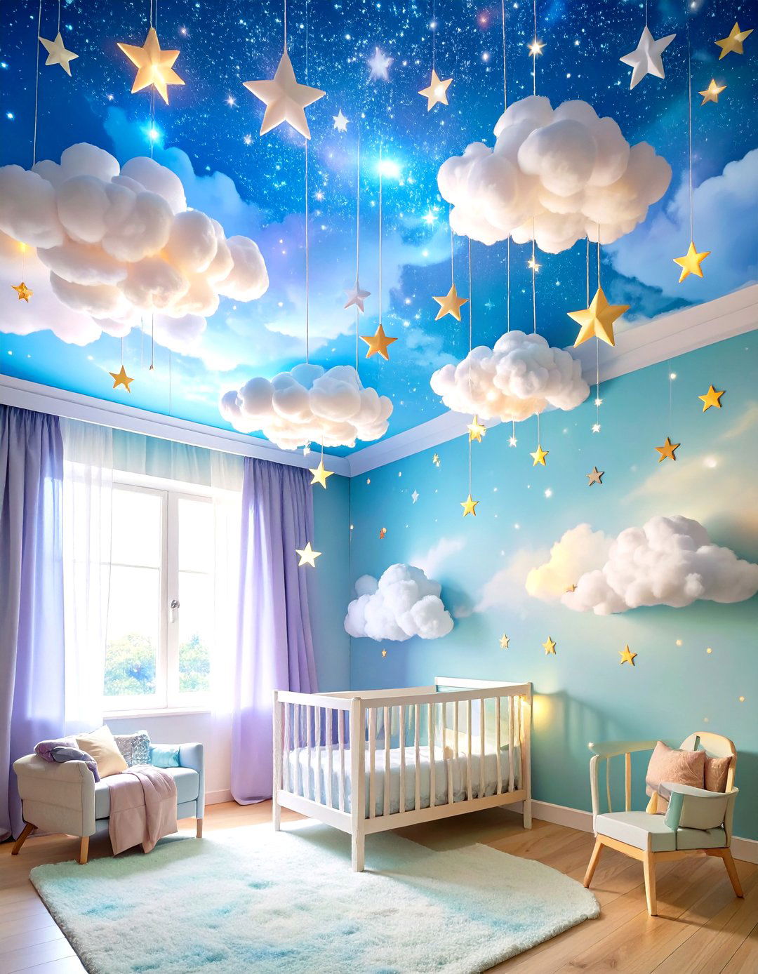 Cloud Themed Nursery Ceiling Treatments - 20 Cloud Themed Nursery Ideas