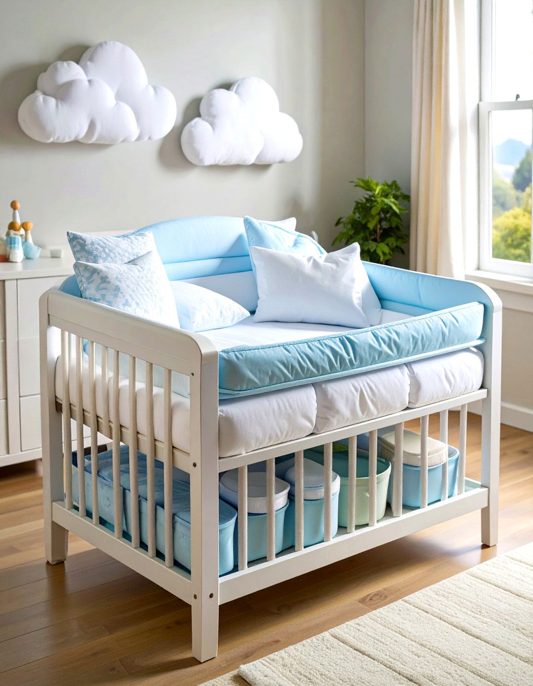 Cloud Themed Nursery Changing Accessories - 20 Cloud Themed Nursery Ideas