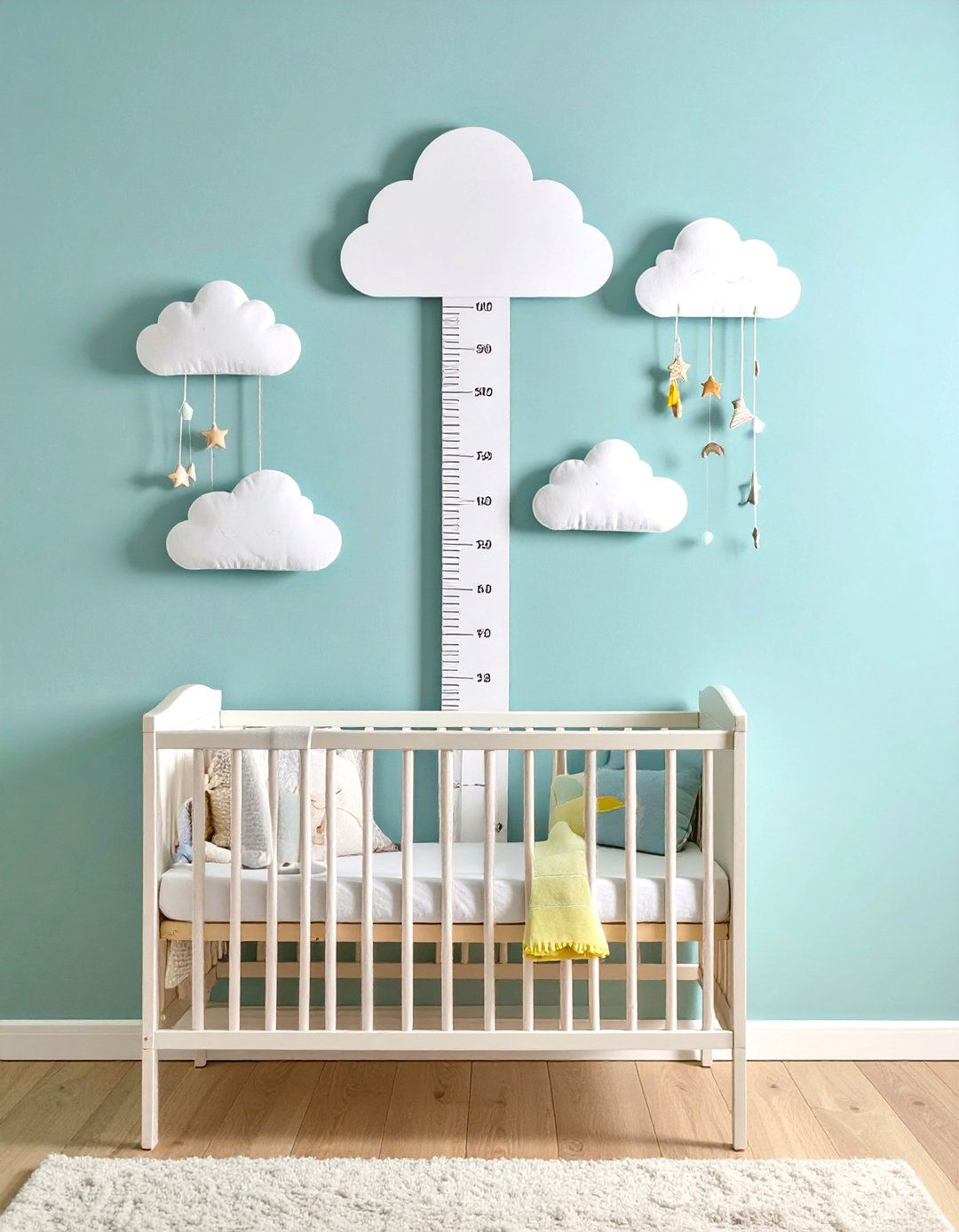 Cloud Themed Nursery Growth Charts - 20 Cloud Themed Nursery Ideas