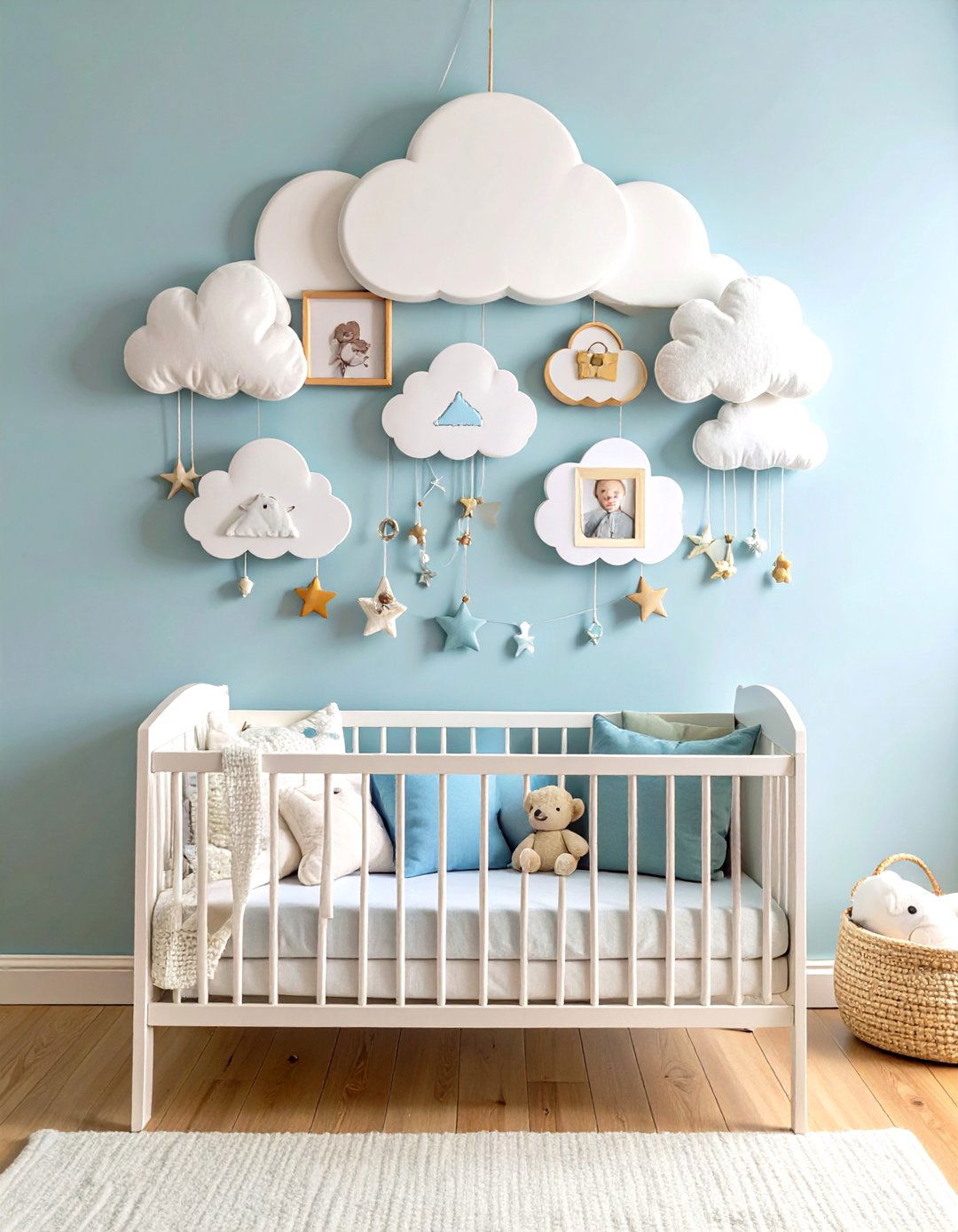 Cloud Themed Nursery Memory Displays - 20 Cloud Themed Nursery Ideas