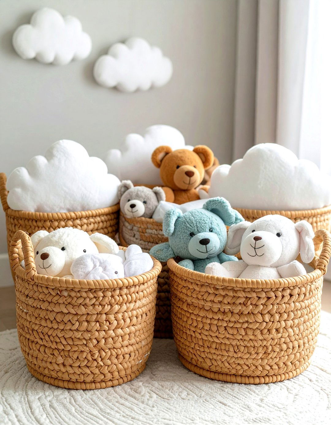 Cloud Themed Nursery Storage Baskets - 20 Cloud Themed Nursery Ideas