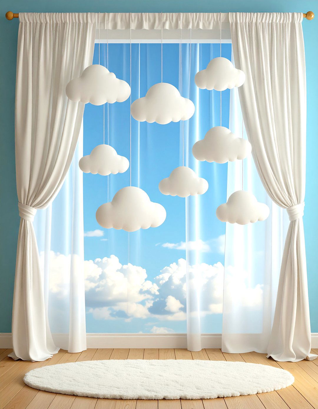 Cloud Themed Nursery Window Treatments - 20 Cloud Themed Nursery Ideas