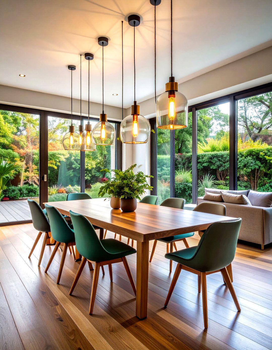 Clustered Pendant Lights - 20 Small Dining Room Lighting Ideas