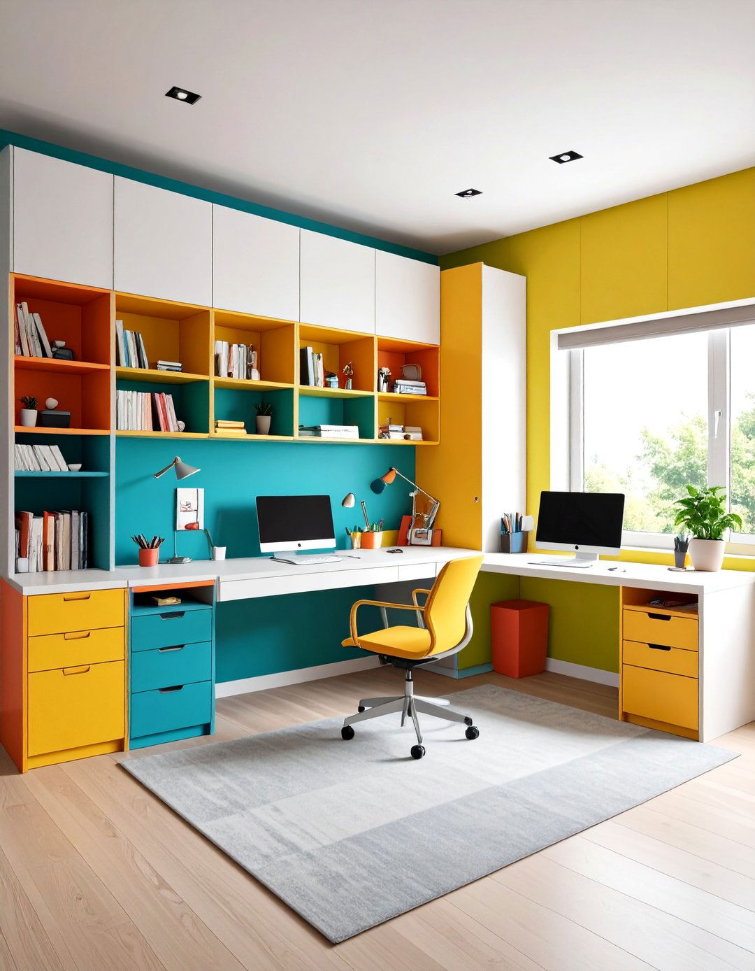 Clutter Free Command Center - 20 Study Room Ideas