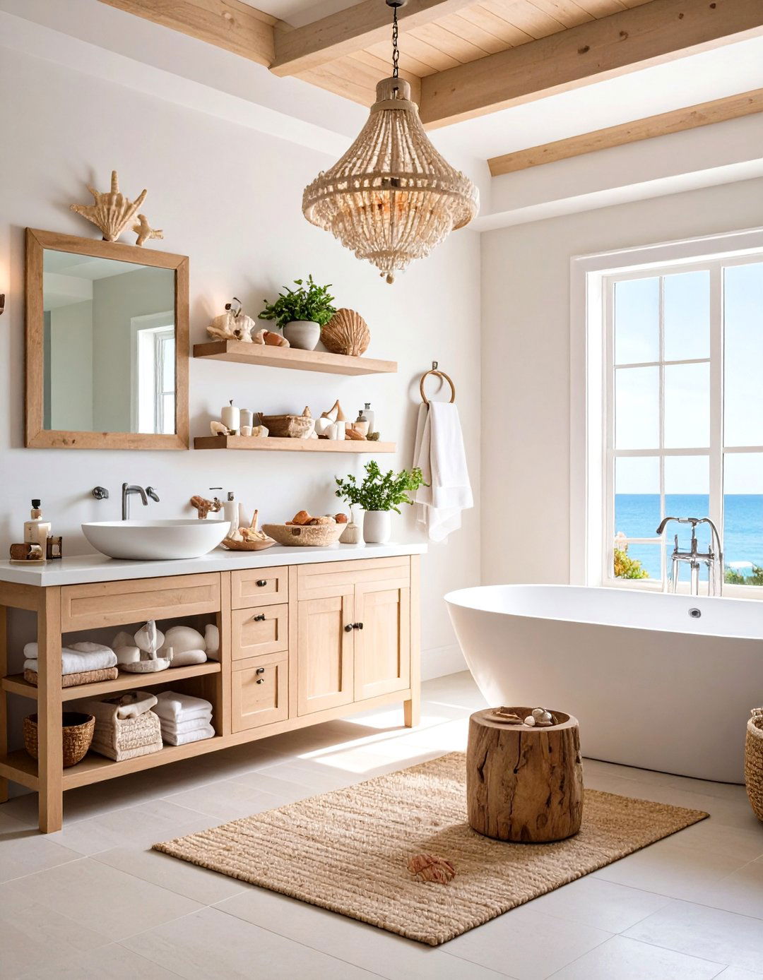 Coastal Bathroom Coral and Shell Decor - 20 Coastal Bathroom Ideas