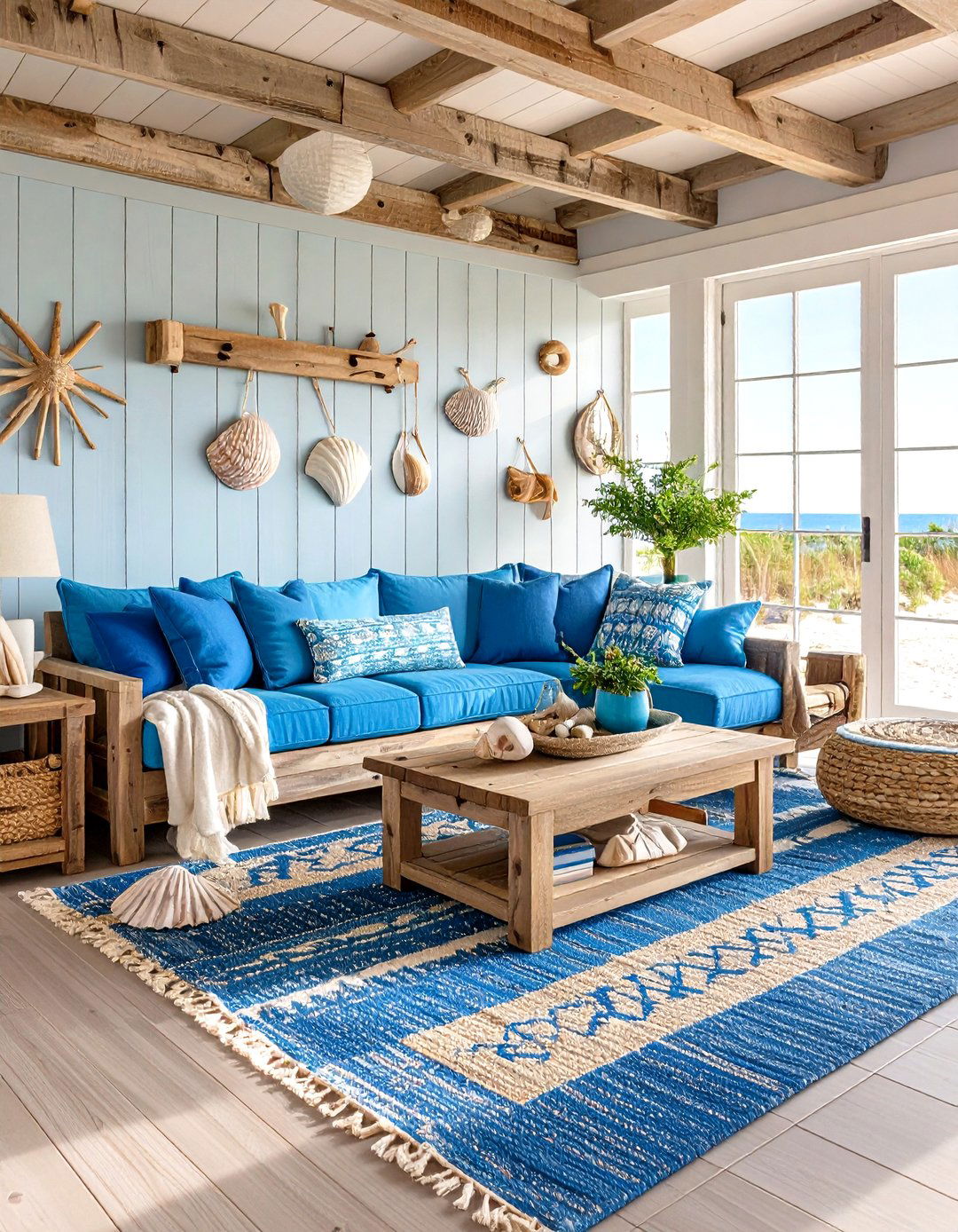 Coastal Beach Inspired Shiplap - 20 Shiplap Living Room Ideas