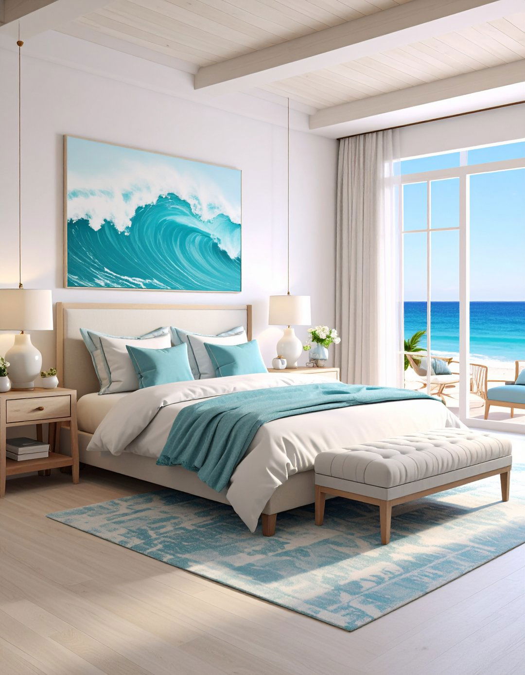 Coastal Bedroom Artwork with Ocean Inspired Themes - 20 Coastal Bedroom Ideas