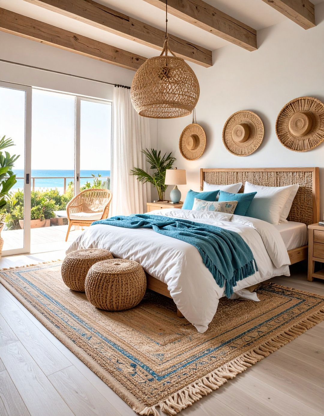 Coastal Bedroom Flooring with Natural Materials - 20 Coastal Bedroom Ideas