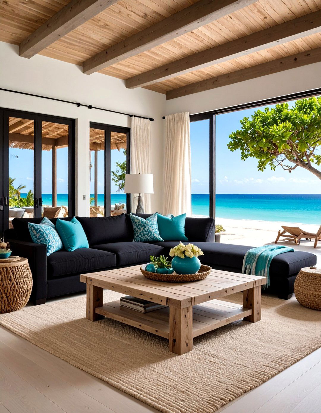 Coastal Black Couch Living Room - 20 Living Room Ideas With Black Couches