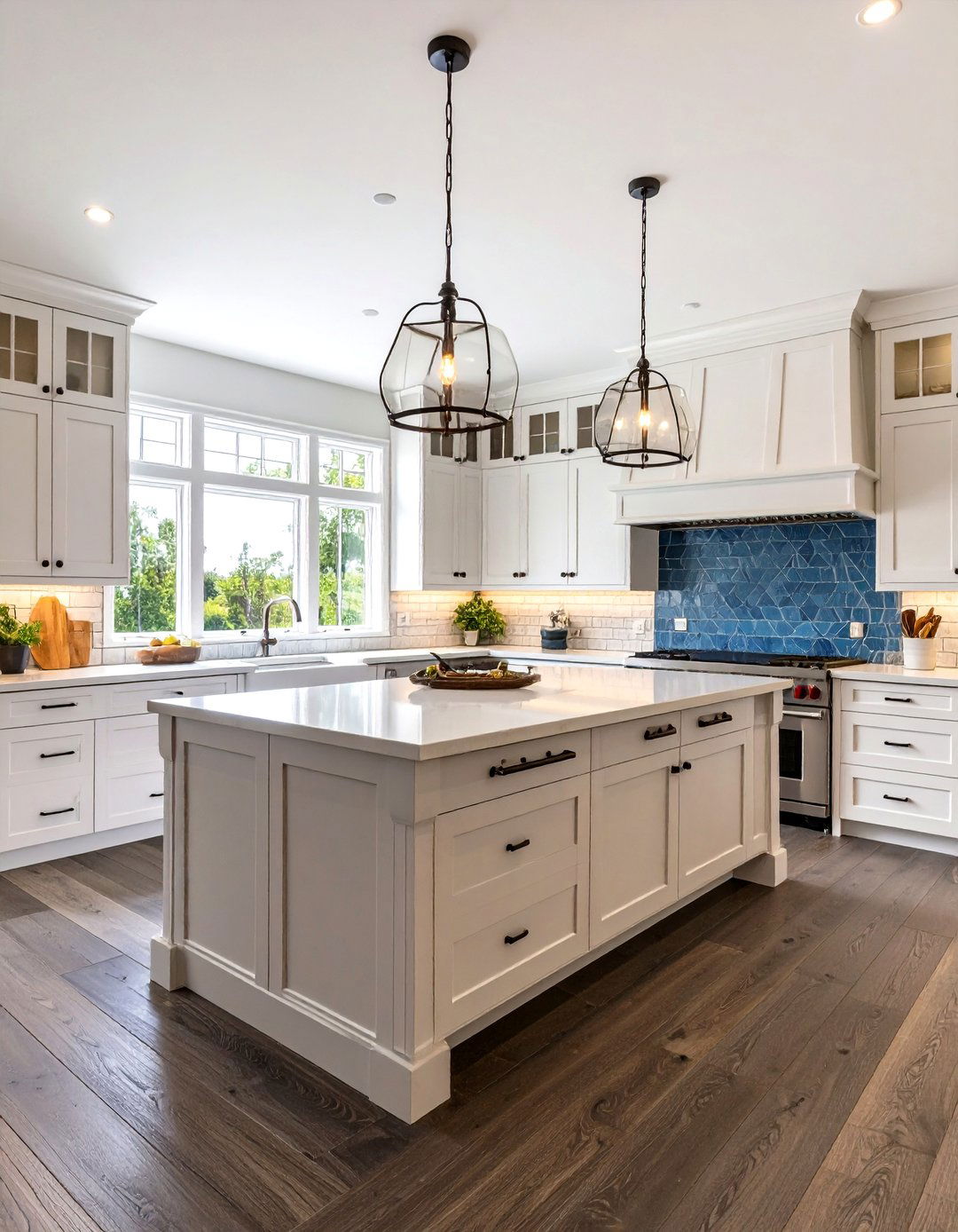 Coastal Contemporary Kitchen With Dark Wood Floors and Ocean Inspired Elements - 20 Kitchen With Dark Wood Floors