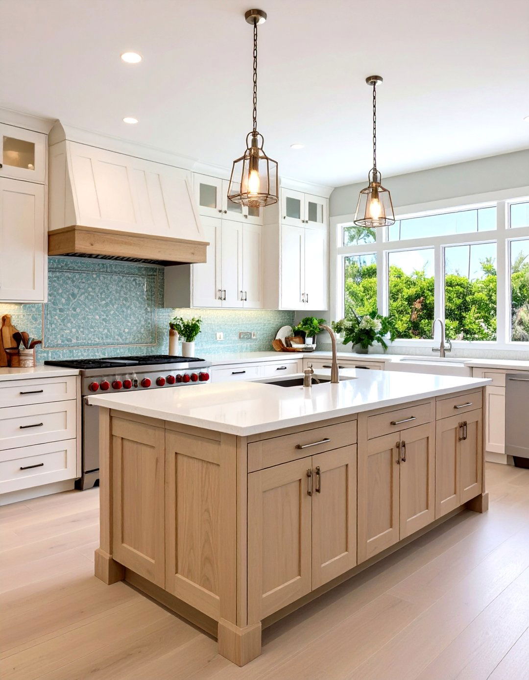 Coastal Contemporary White Oak Cabinets Kitchen - 20 Kitchens With White Oak Cabinets