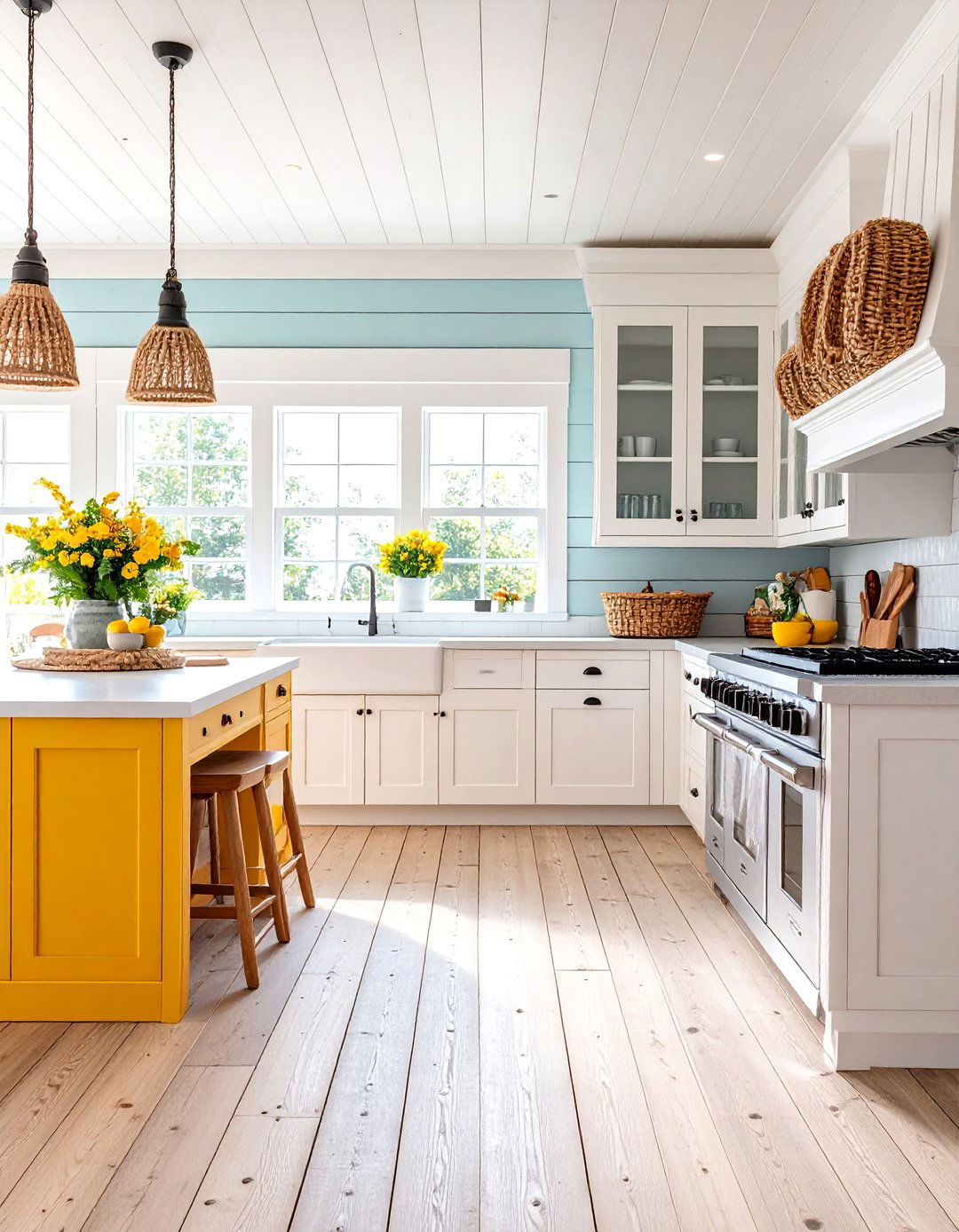 Coastal Cottage Kitchens With Wood Floors - 20 Kitchens With Wood Floors