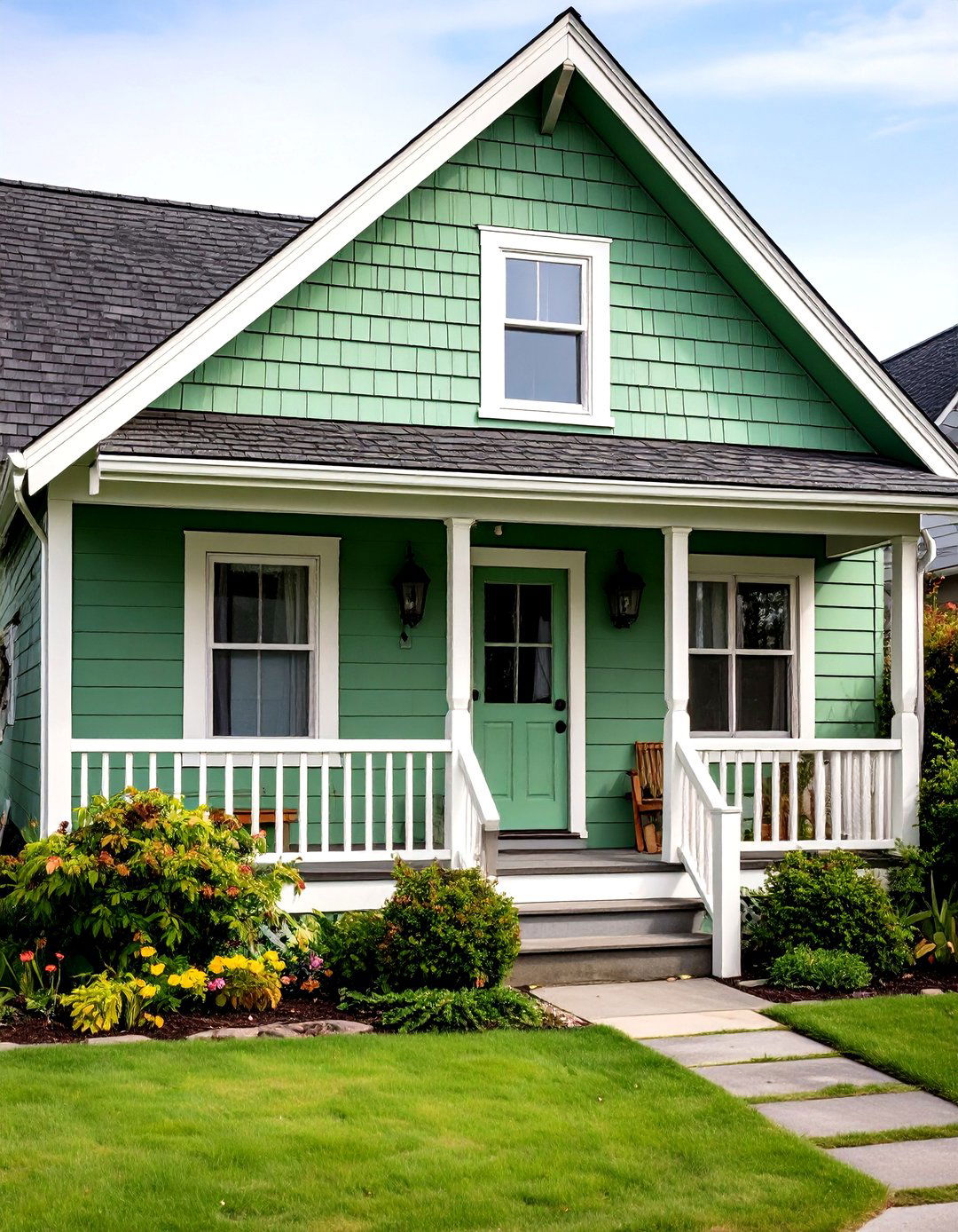Coastal Cottage Sage Green Exterior - 20 Sage Green House Exterior Ideas