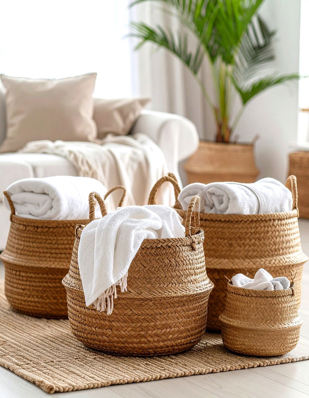 Coastal Decor Linen Throw Pillow Arrangement Styles - 20 Coastal Decor Ideas